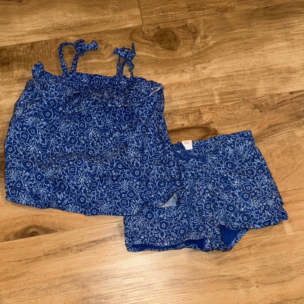 Cat & Jack Blue Floral Outfit
